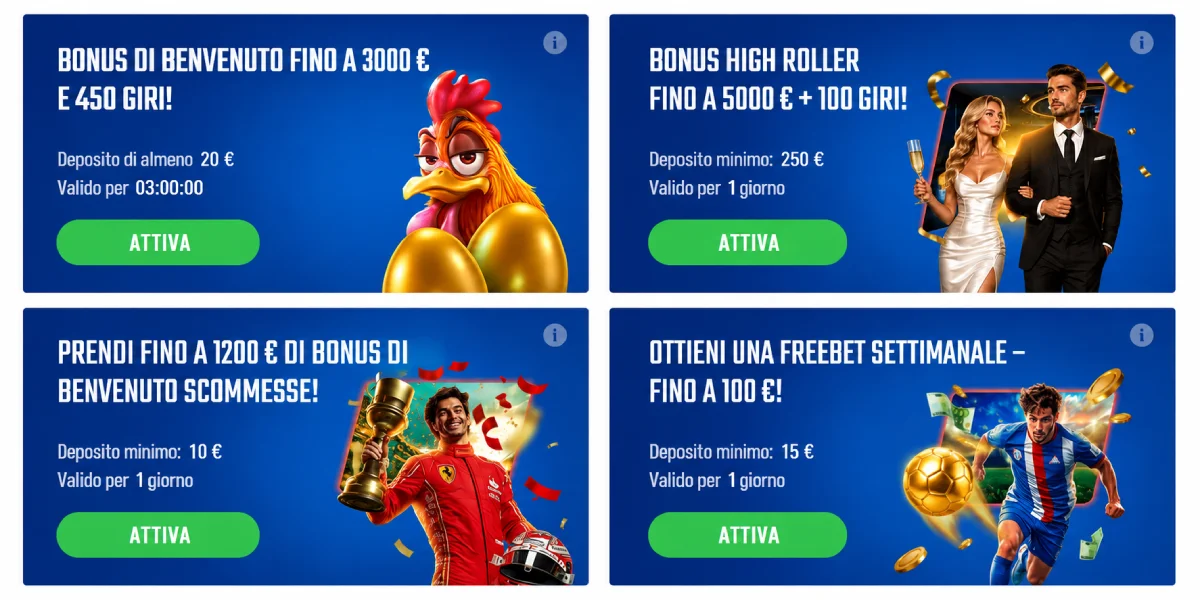 Winnita Casino bonus di benvenuto e promozioni scommesse